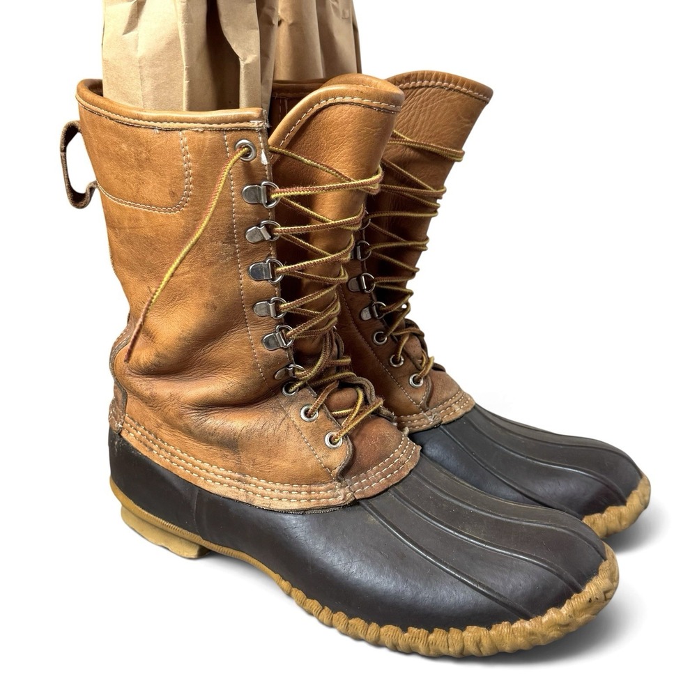 Vintage LL. Bean Maine Hunting Duck Boots Mens 12 Leather Gore-Tex Thinsulate